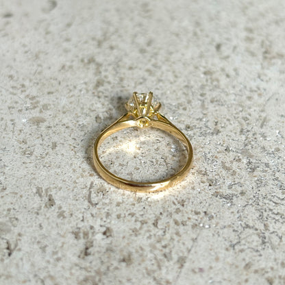 Bague Solitaire - Or Jaune 750 & Diamant