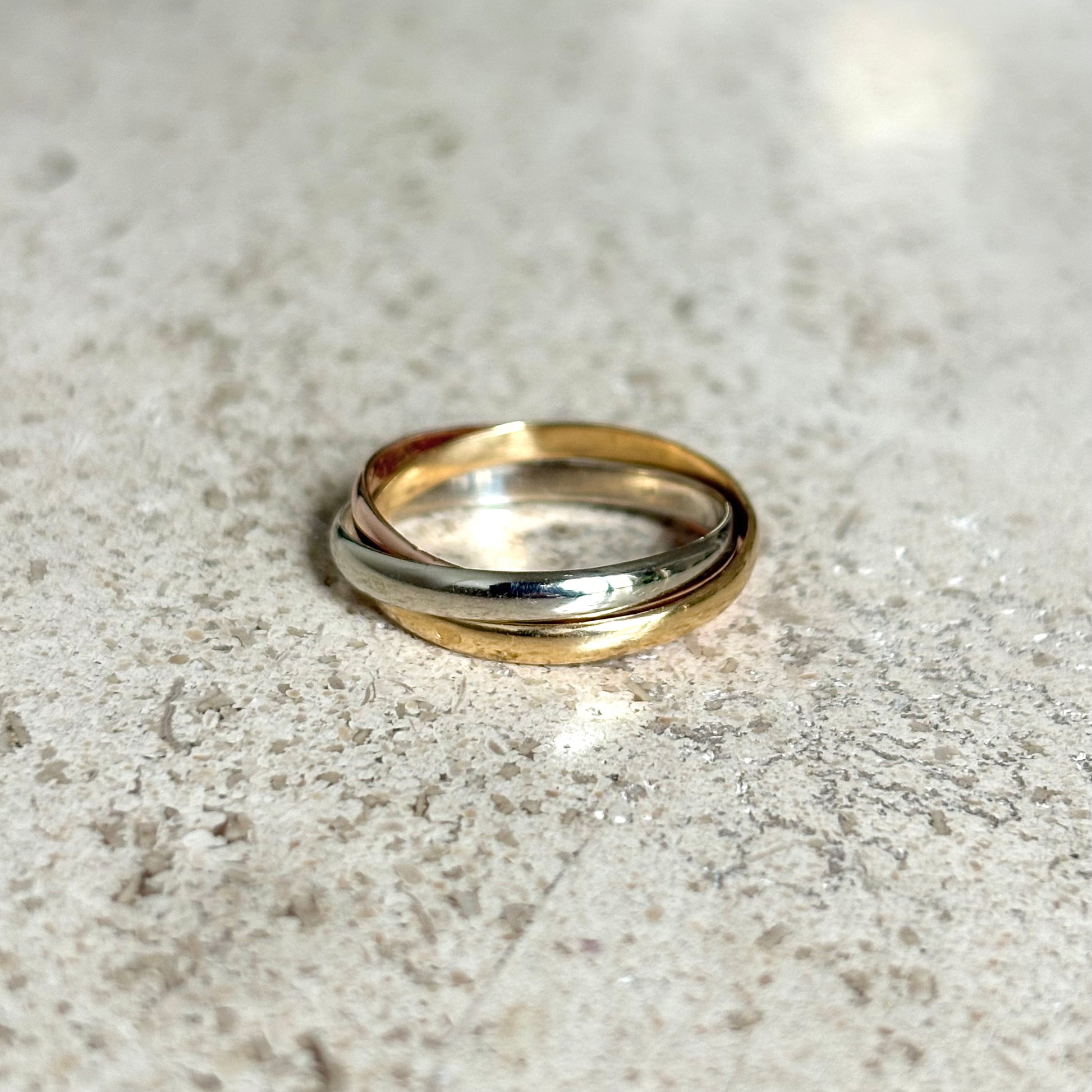 Bague Alliance 3 Ors - Or Jaune/Blanc/Rose 750
