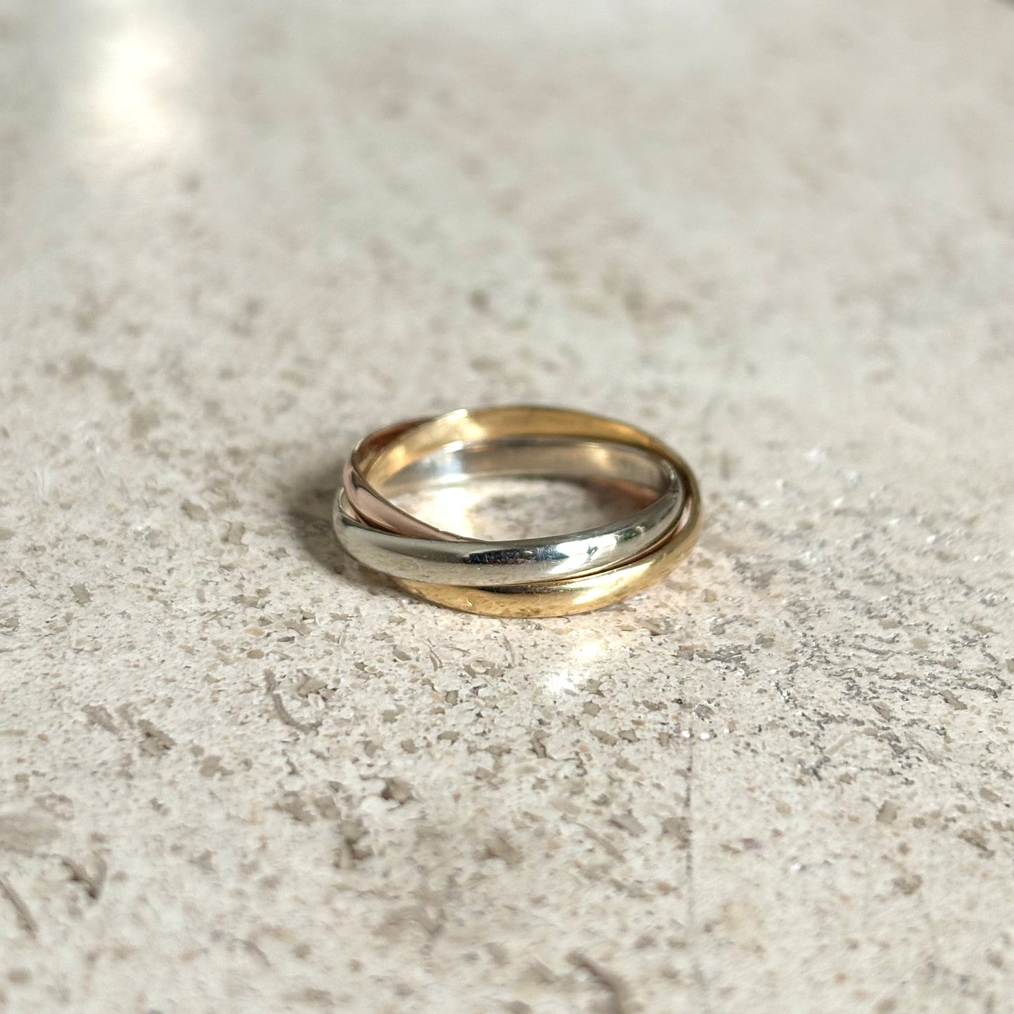 Bague Alliance 3 Ors - Or Jaune/Blanc/Rose 750