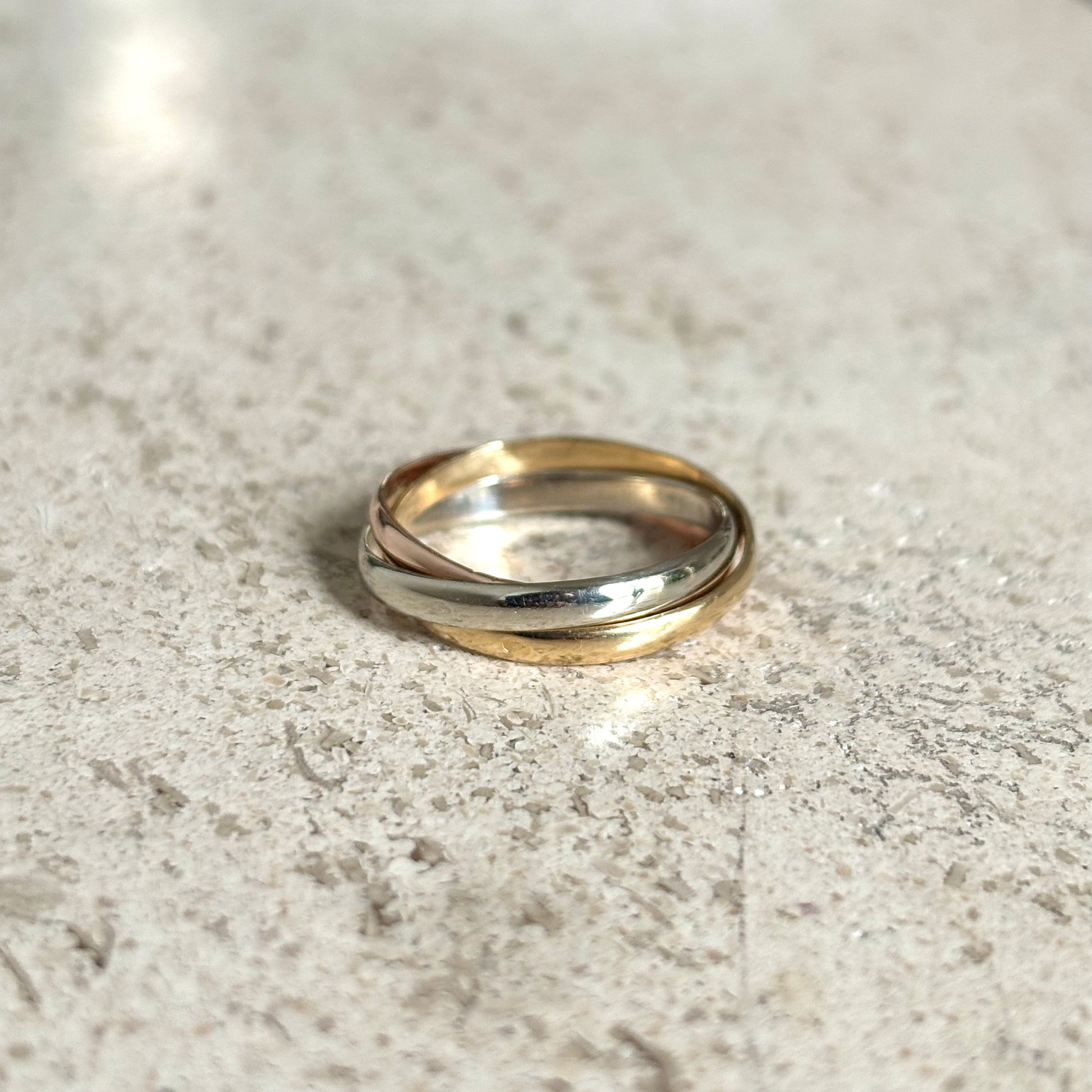 Bague Alliance 3 Ors - Or Jaune/Blanc/Rose 750