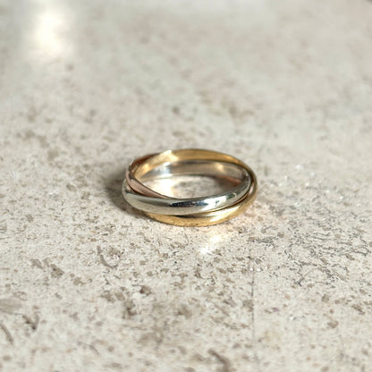 Bague Alliance 3 Ors - Or Jaune/Blanc/Rose 750