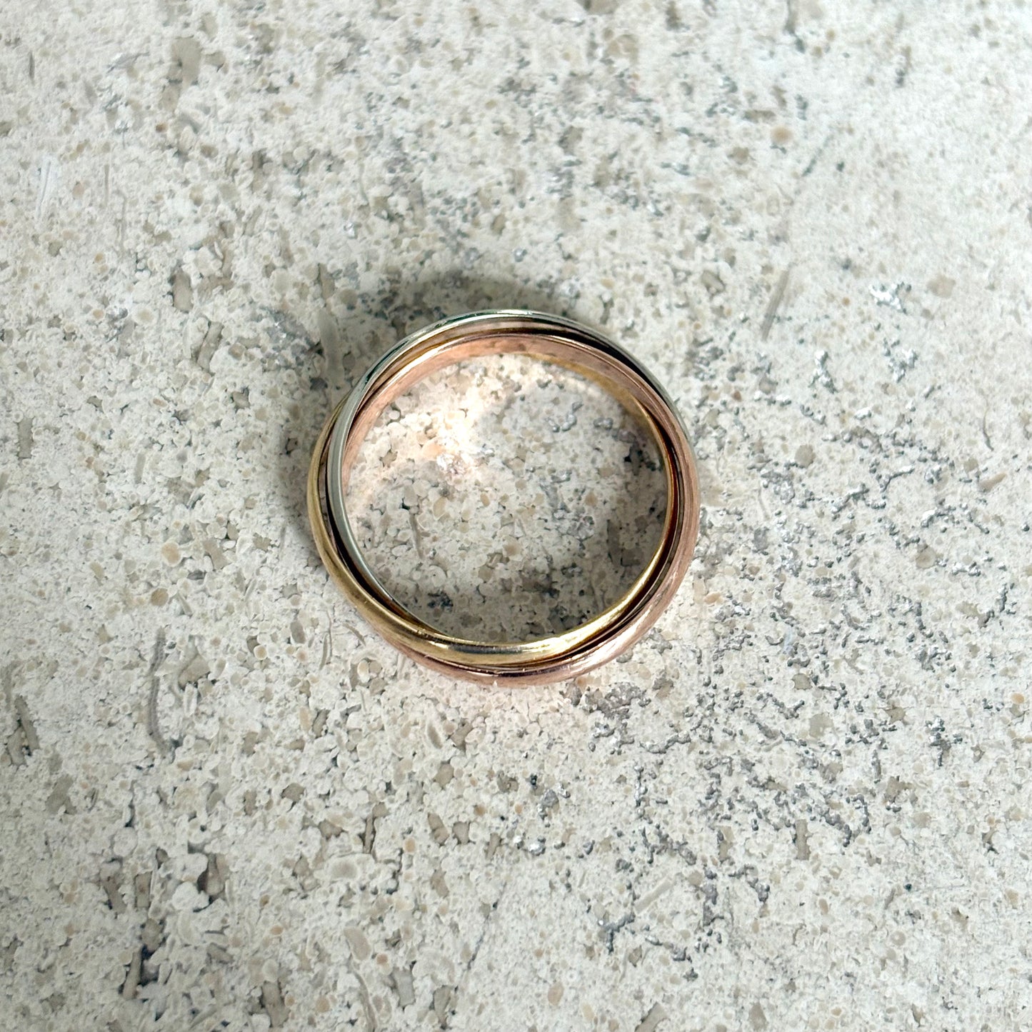 Bague Alliance 3 Ors - Or Jaune/Blanc/Rose 750