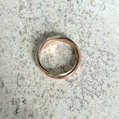 Bague Alliance 3 Ors - Or Jaune/Blanc/Rose 750