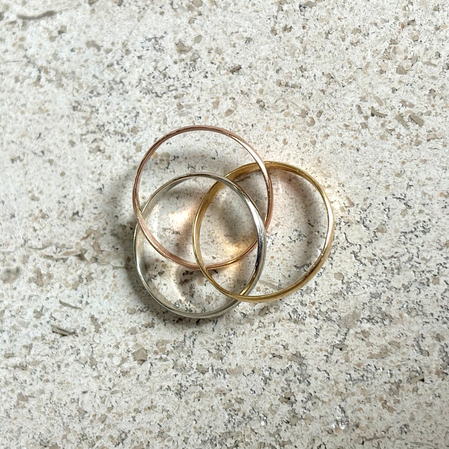 Bague Alliance 3 Ors - Or Jaune/Blanc/Rose 750
