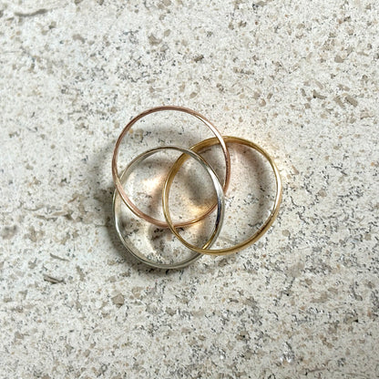 Bague Alliance 3 Ors - Or Jaune/Blanc/Rose 750