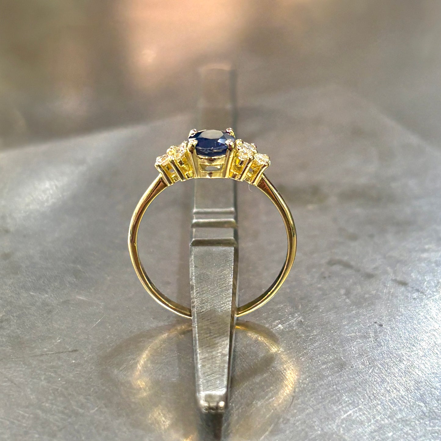 Bague Nausicaä Mini - Or Jaune 750 Saphir & Diamants