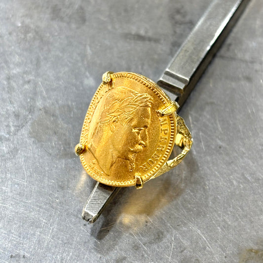 Bague Pièce - Or Jaune 750 & Pièce Or 20 Francs Napoléon