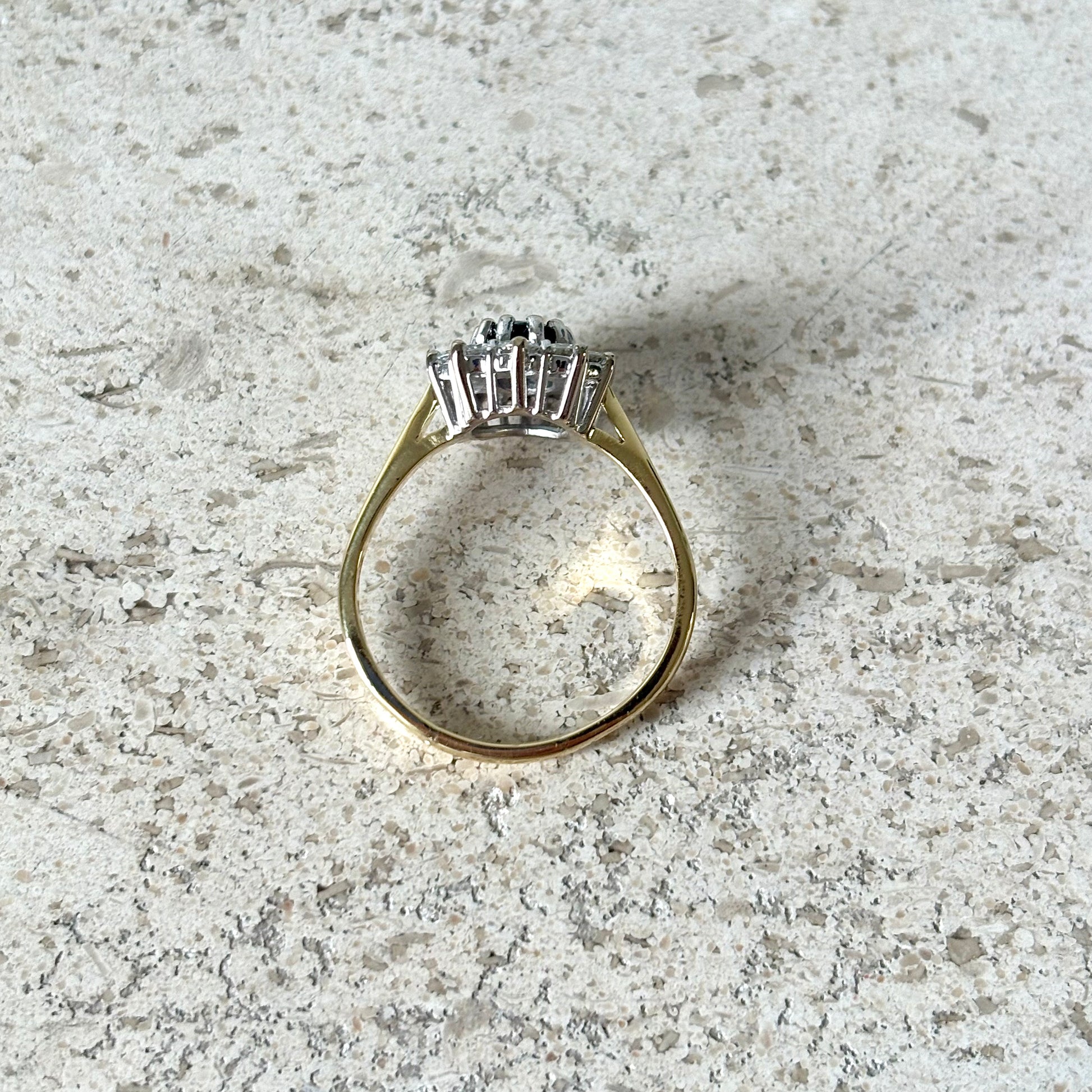 Bague Marguerite - Or Jaune 750 Saphir & Diamants