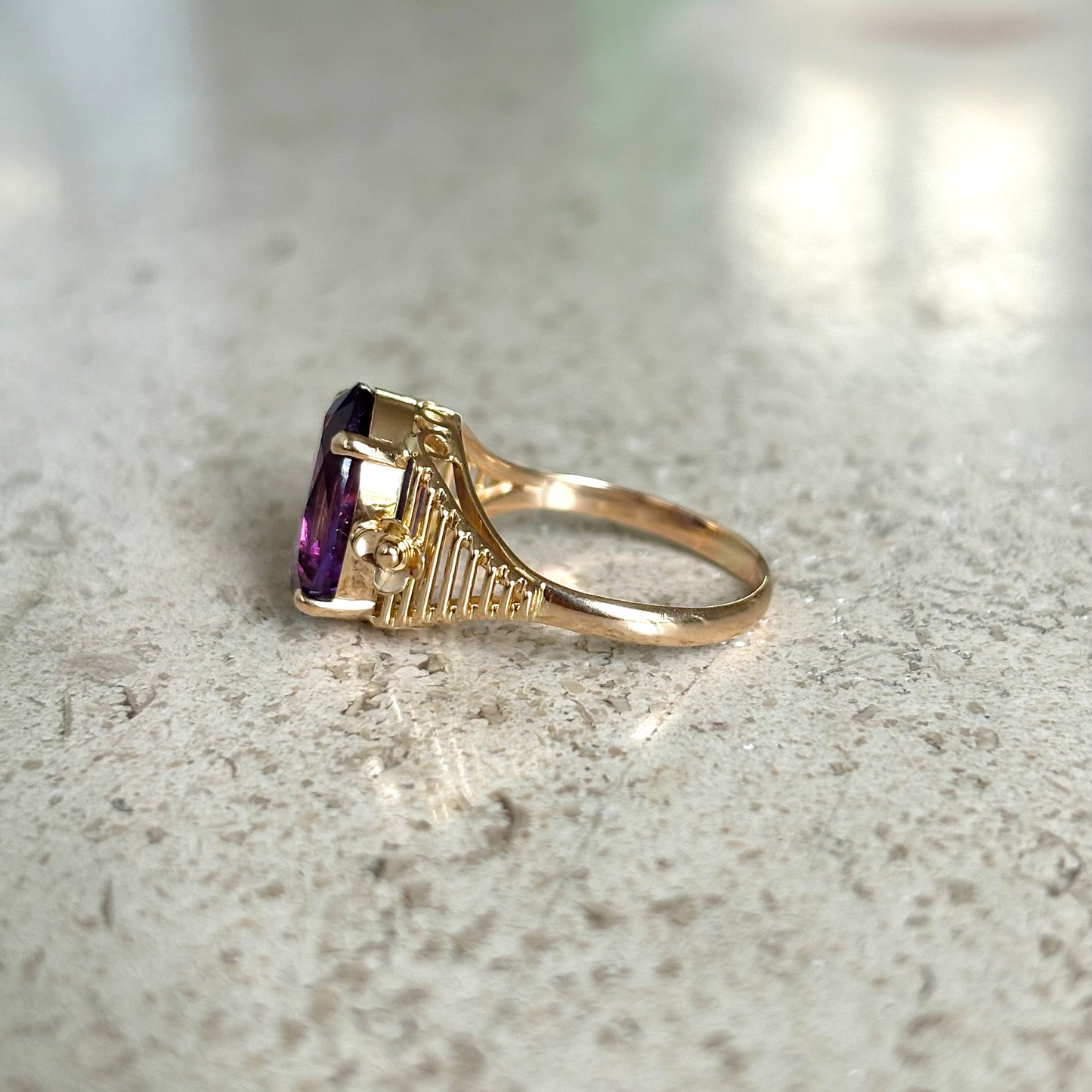 Bague Vintage - Or Jaune 750 & Améthyste