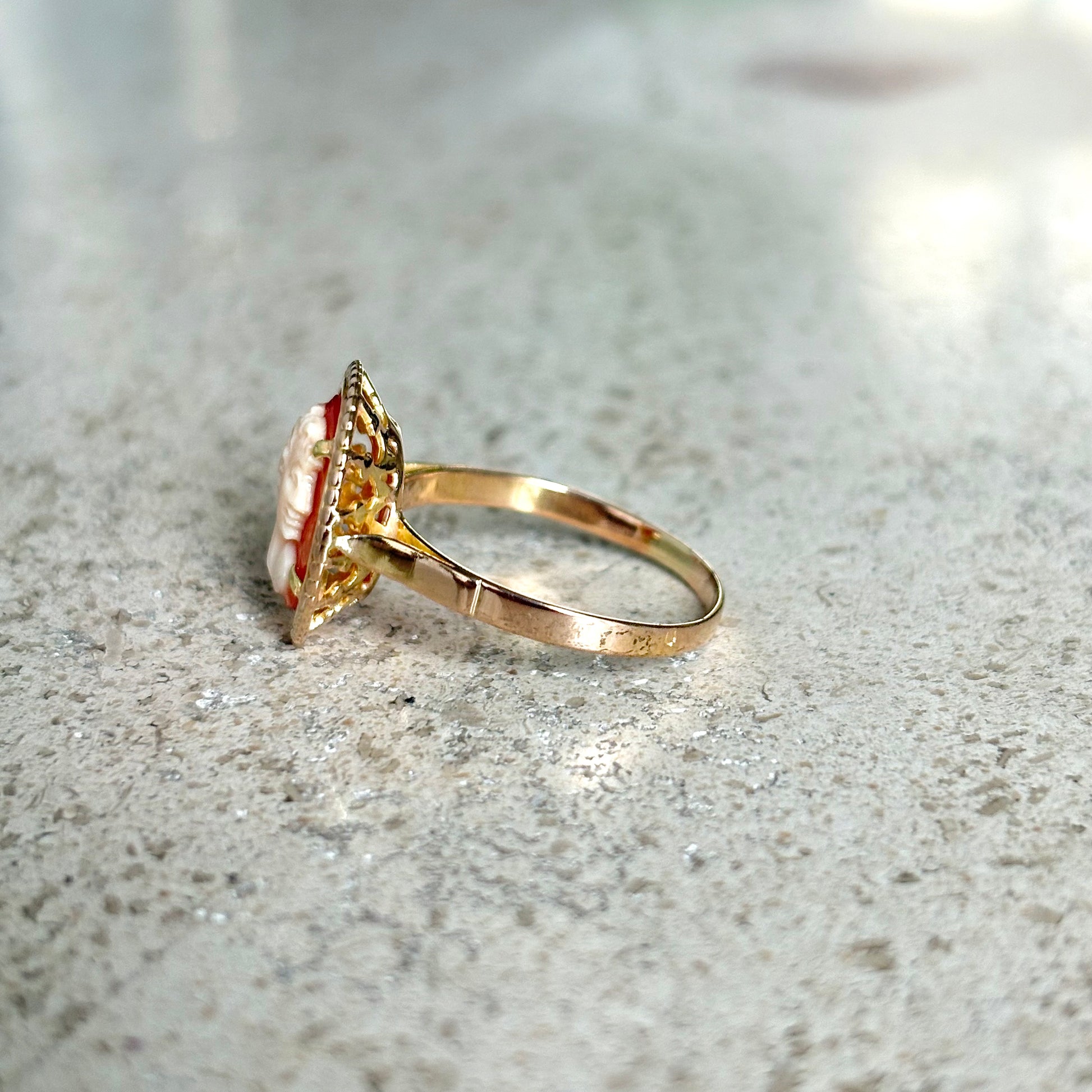 Bague Vintage Camée - Or Jaune 750 & Camée