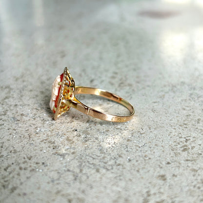Bague Vintage Camée - Or Jaune 750 & Camée