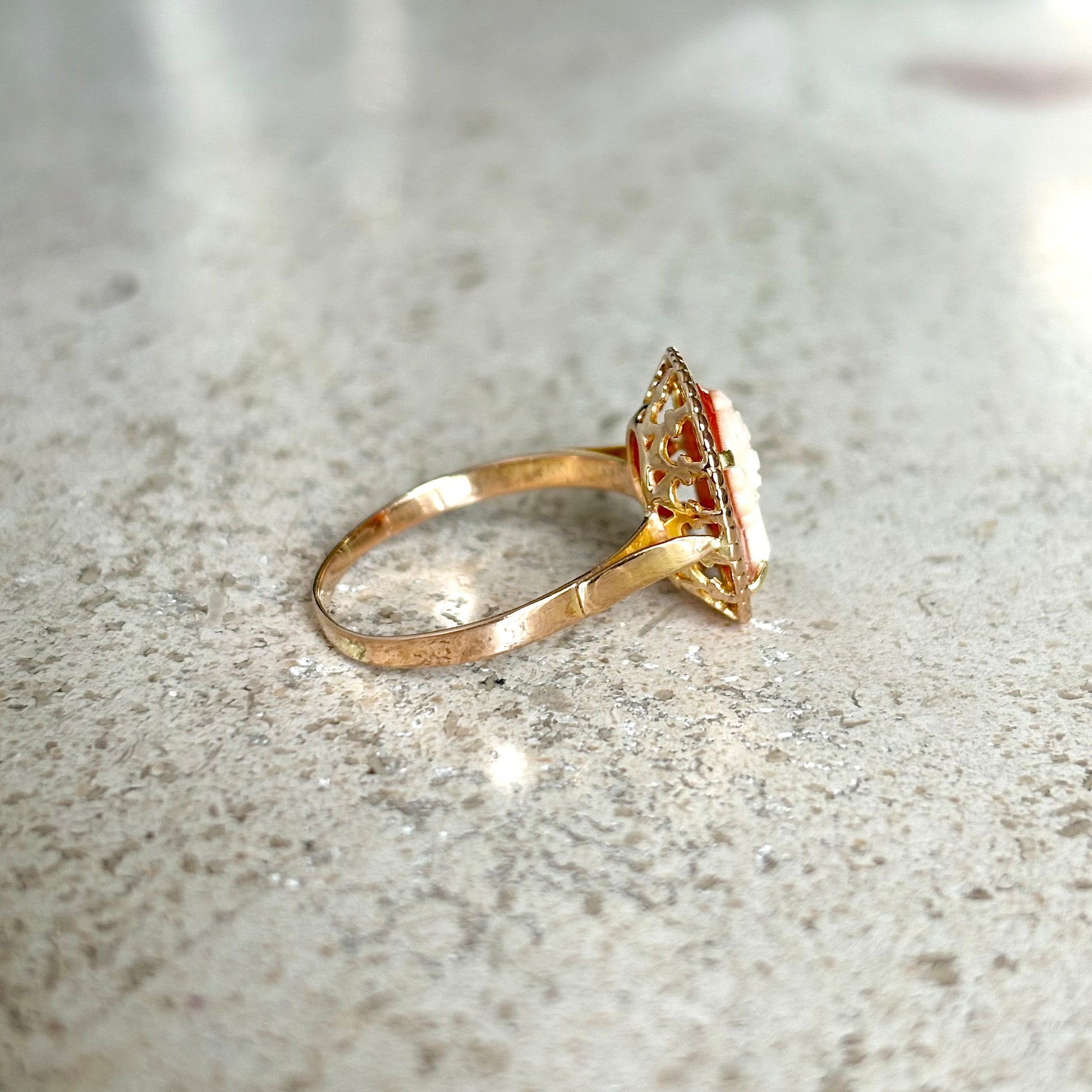 Bague Vintage Camée - Or Jaune 750 & Camée