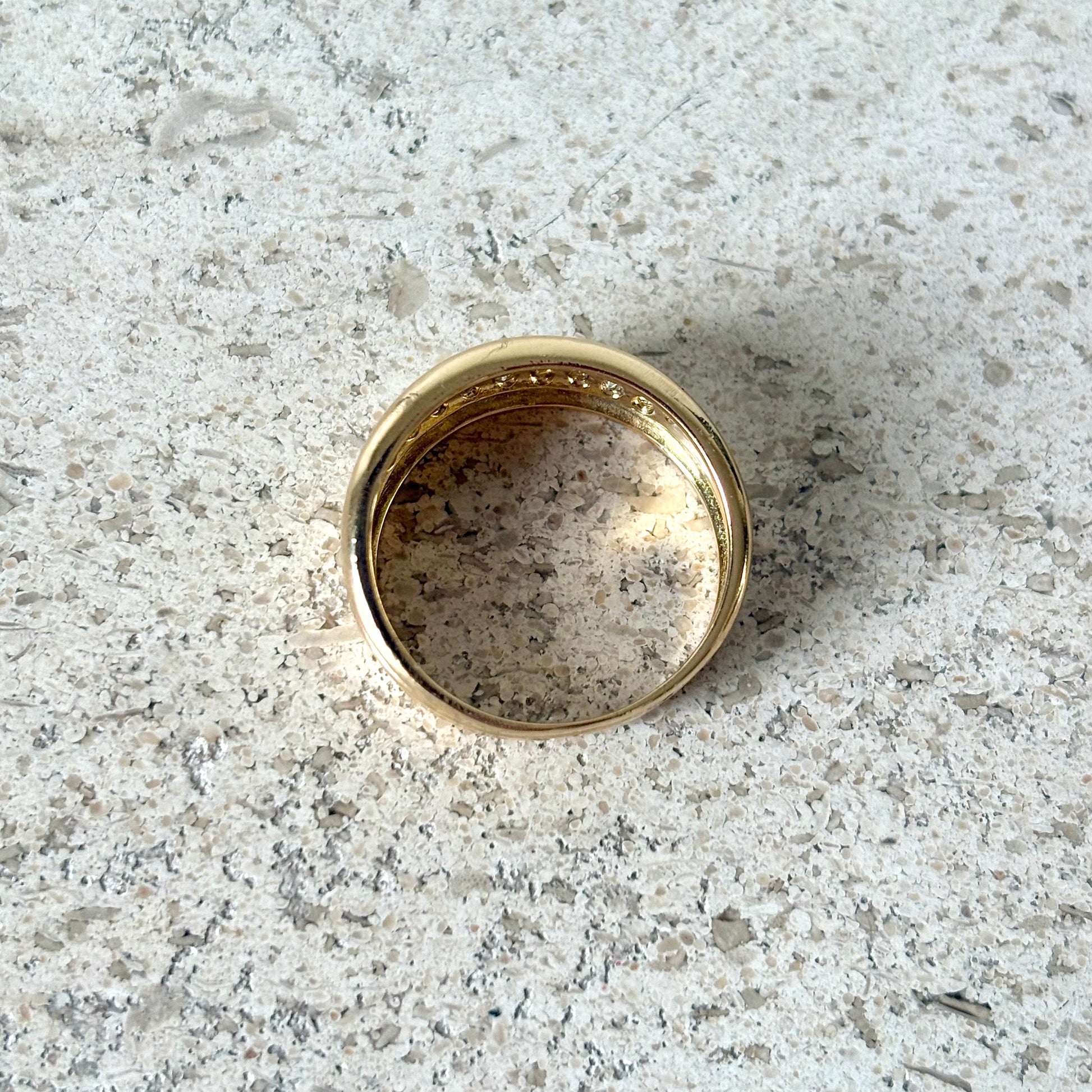 Bague Jonc - Or Jaune 750 & Diamants