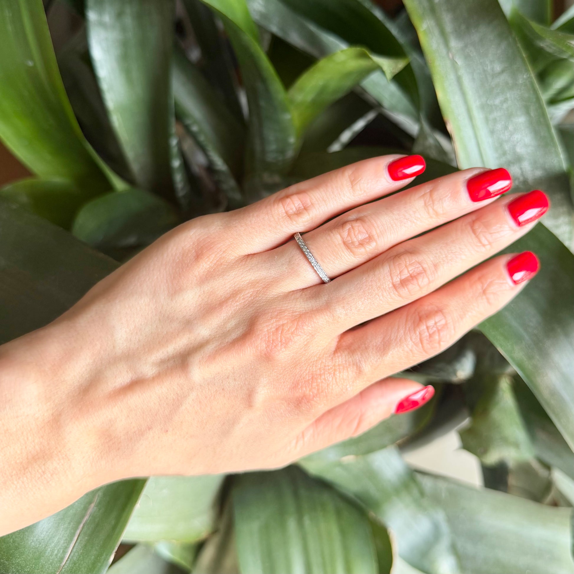 Bague Alliance - Or Blanc 750 & Diamants
