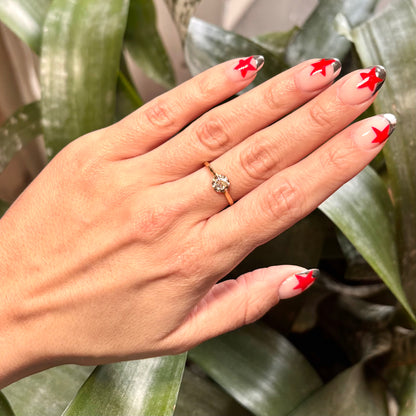 Bague Solitaire Vintage - Or Jaune 750 & Diamant