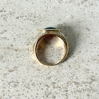 Bague Jonc - Or jaune 750 Améthyste & Diamants