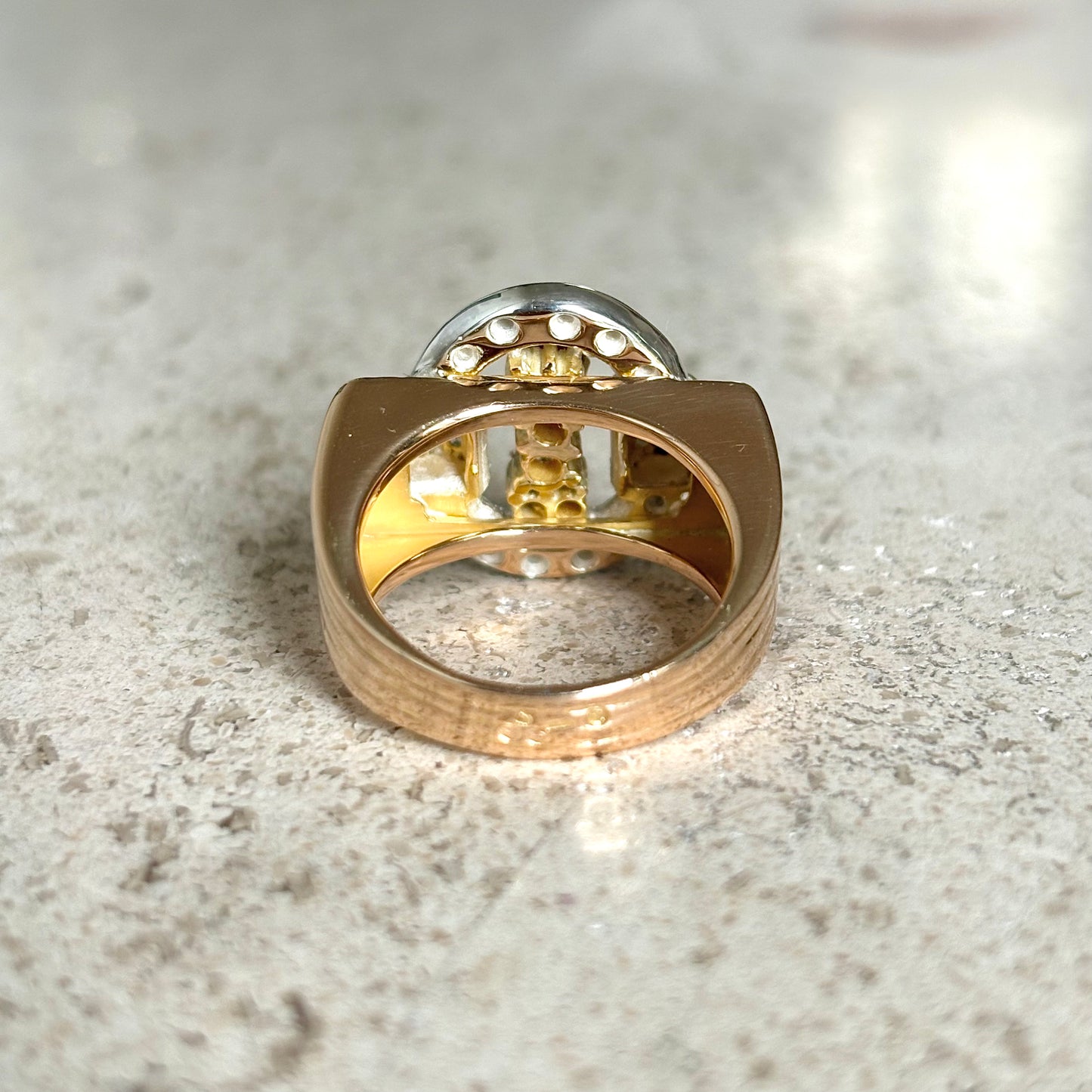 Bague Vintage Art Déco - Or Jaune 750 Rubis & Diamants