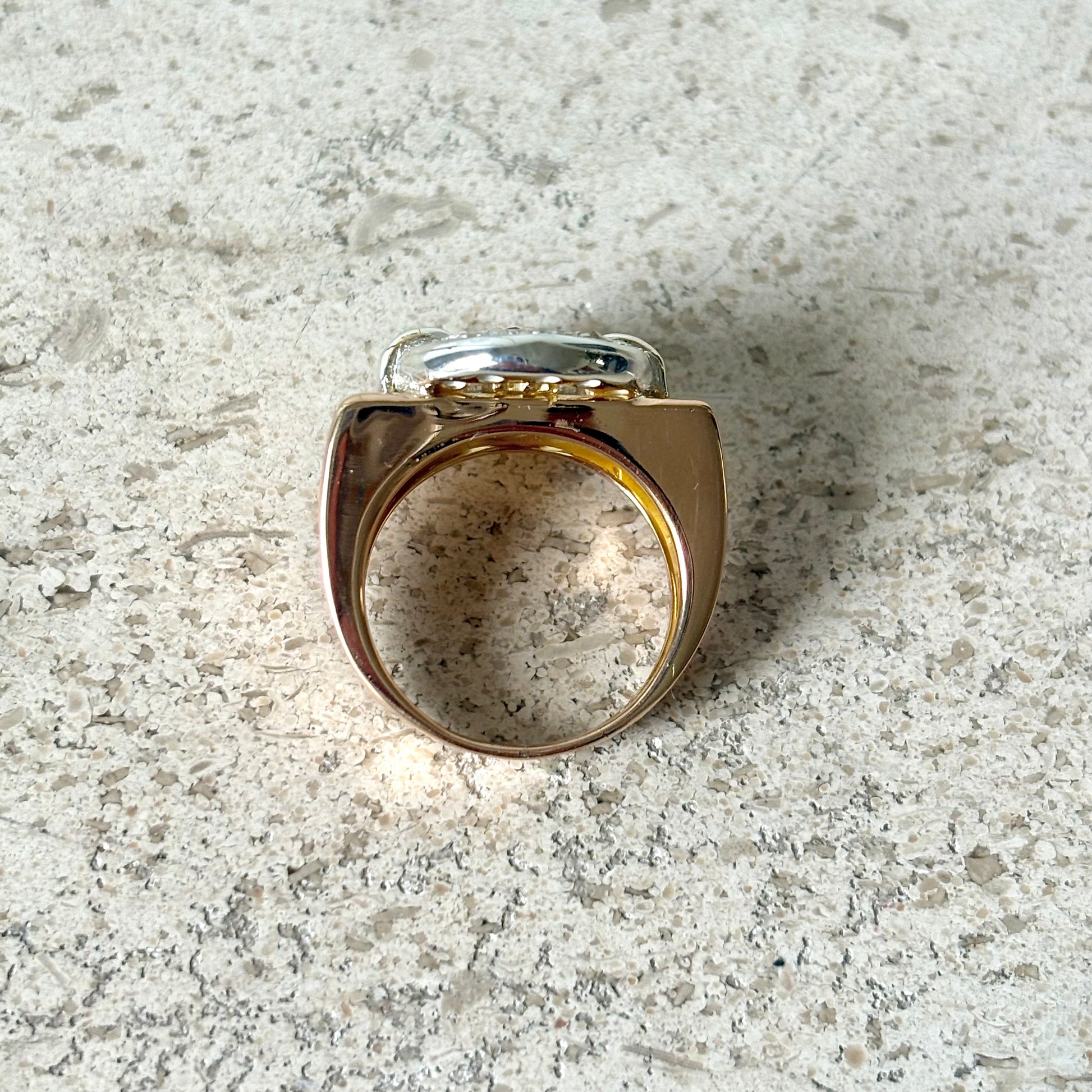 Bague Vintage Art Déco - Or Jaune 750 Rubis & Diamants