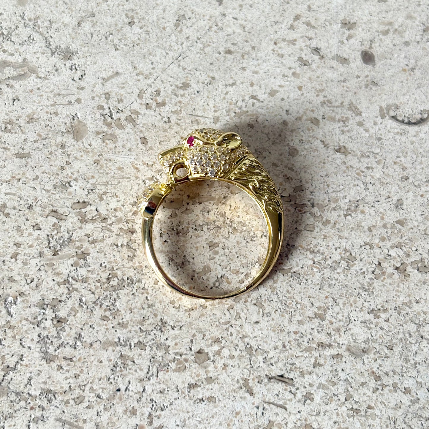 Bague Panthère - Or Jaune 750 & Zircons