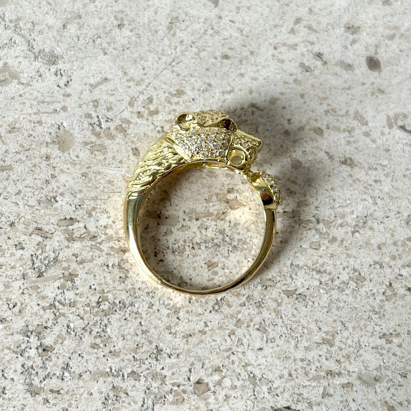 Bague Panthère - Or Jaune 750 & Zircons