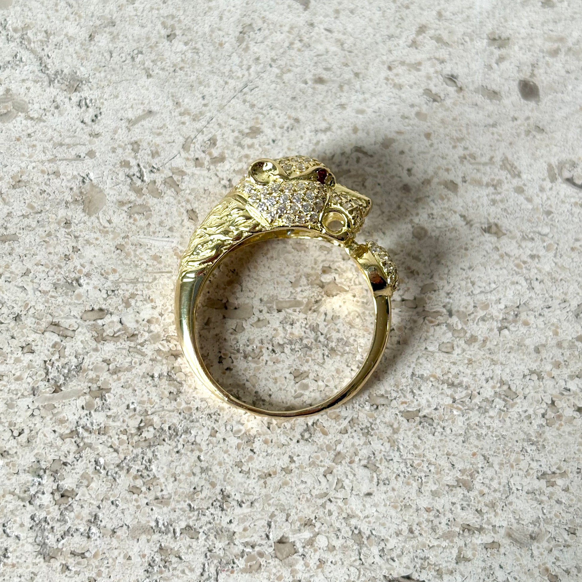 Bague Panthère - Or Jaune 750 & Zircons