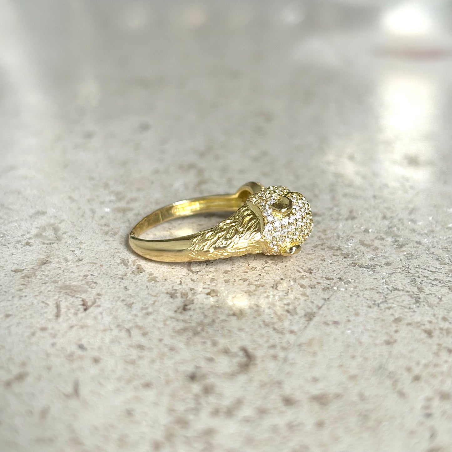 Bague Panthère - Or Jaune 750 & Zircons