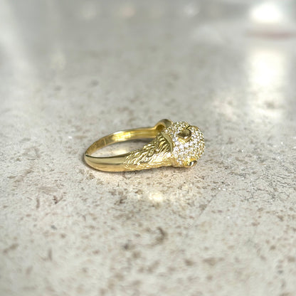 Bague Panthère - Or Jaune 750 & Zircons