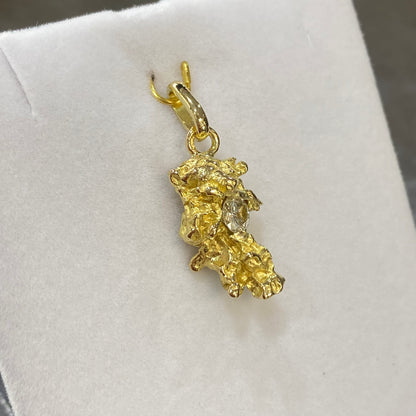 Pendentif Pépite - Or Jaune 750 & Diamant Création Fremont