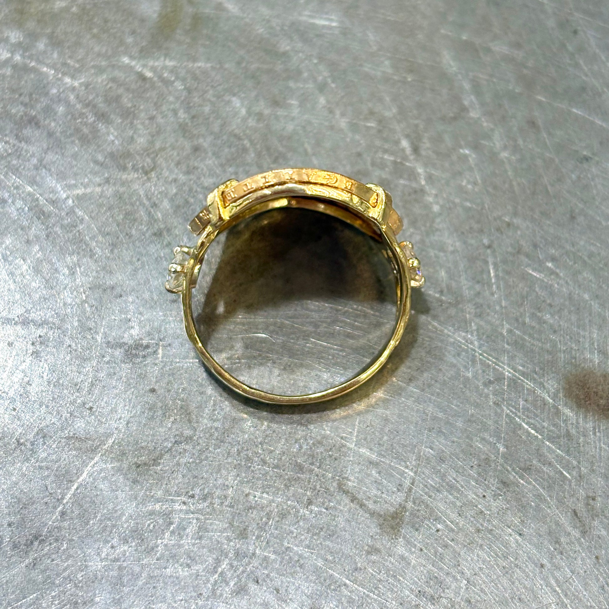 Bague Pièce - Or Jaune 750 & Pièce 20 Marianne Coq & Diamants
