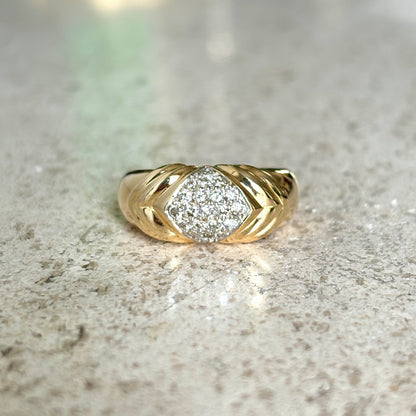 Bague Jonc - Or Jaune 750 & Diamants