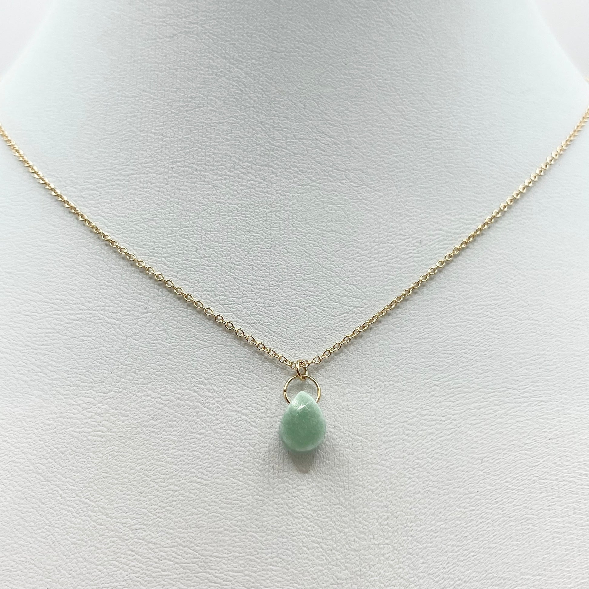 Collier Zunesha - Plaqué Or 750 & Aventurine Neuf