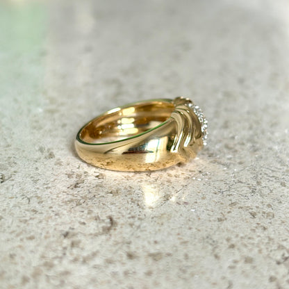 Bague Jonc - Or Jaune 750 & Diamants
