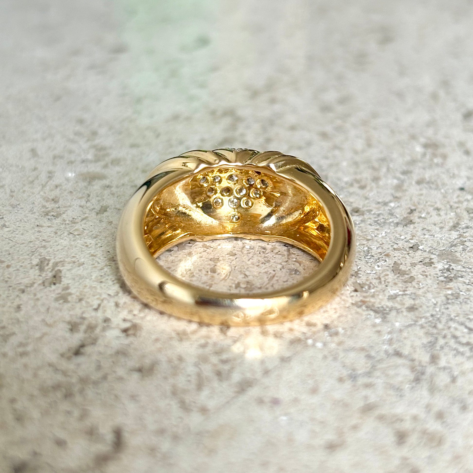 Bague Jonc - Or Jaune 750 & Diamants