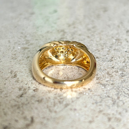 Bague Jonc - Or Jaune 750 & Diamants