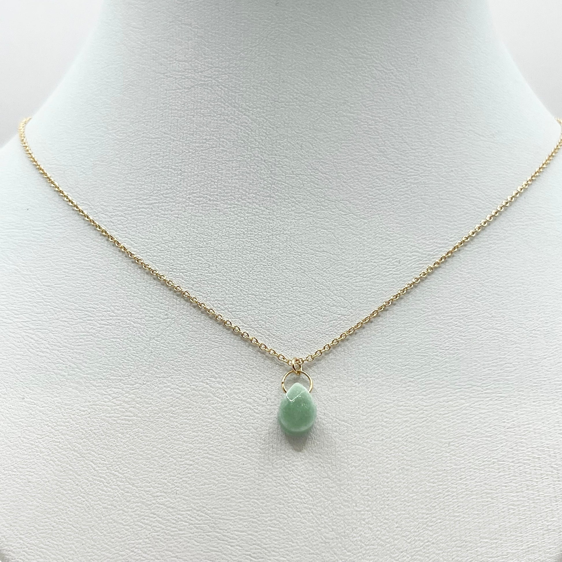 Collier Zunesha - Plaqué Or 750 & Aventurine Neuf