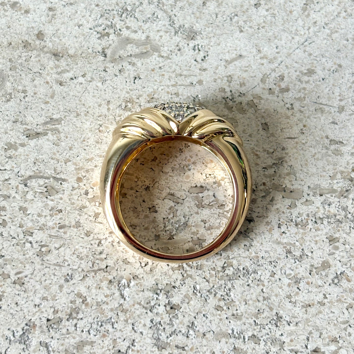 Bague Jonc - Or Jaune 750 & Diamants