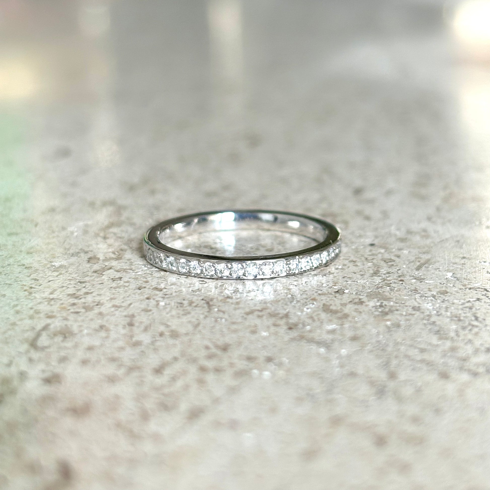 Bague Alliance - Or Blanc 750 & Diamants