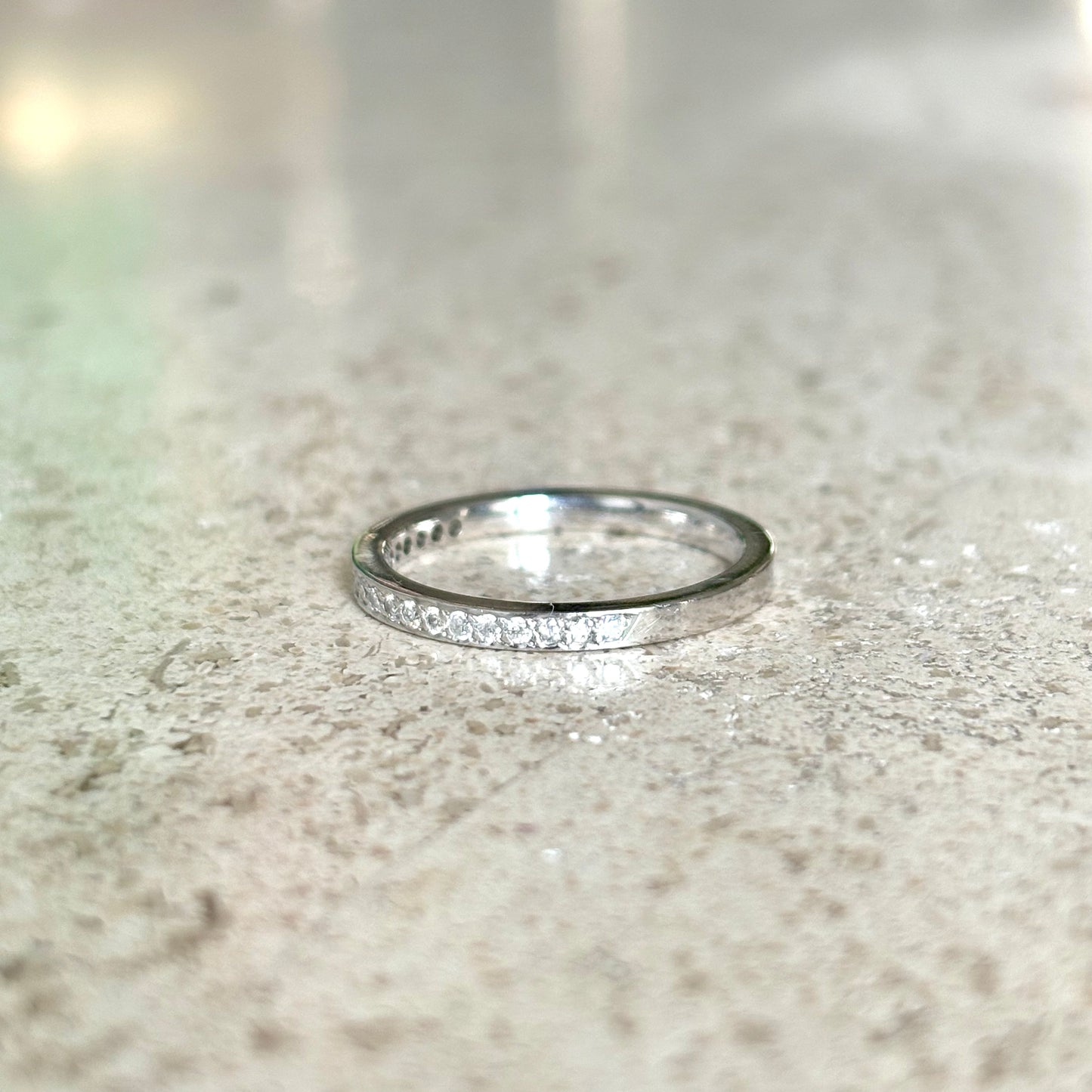 Bague Alliance - Or Blanc 750 & Diamants
