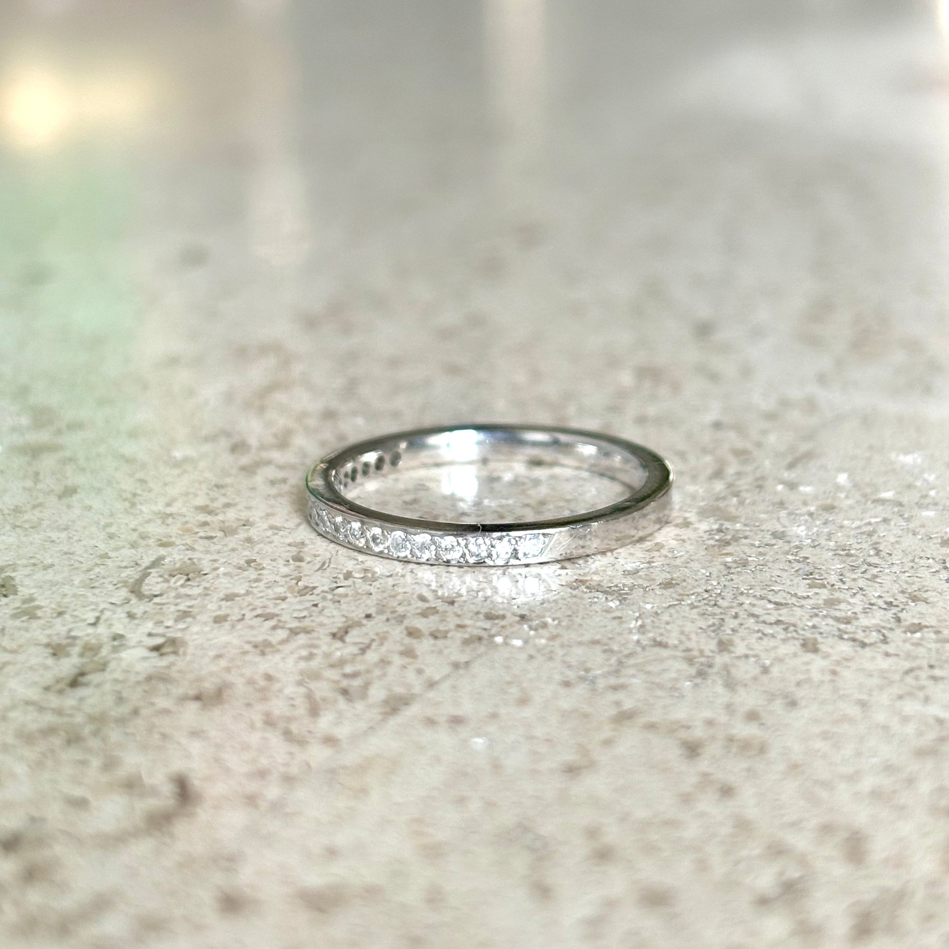 Bague Alliance - Or Blanc 750 & Diamants