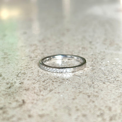 Bague Alliance - Or Blanc 750 & Diamants