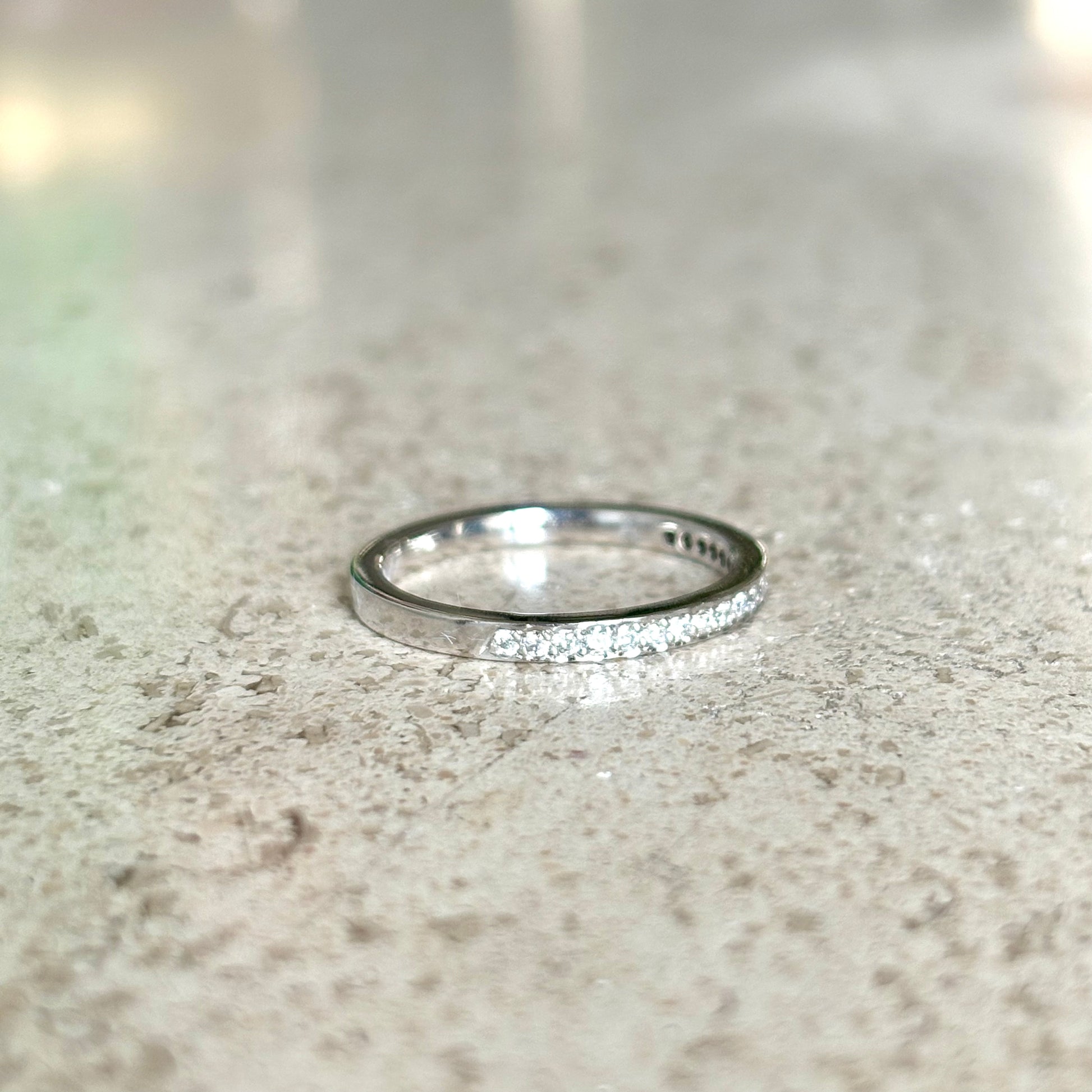Bague Alliance - Or Blanc 750 & Diamants