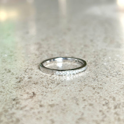 Bague Alliance - Or Blanc 750 & Diamants