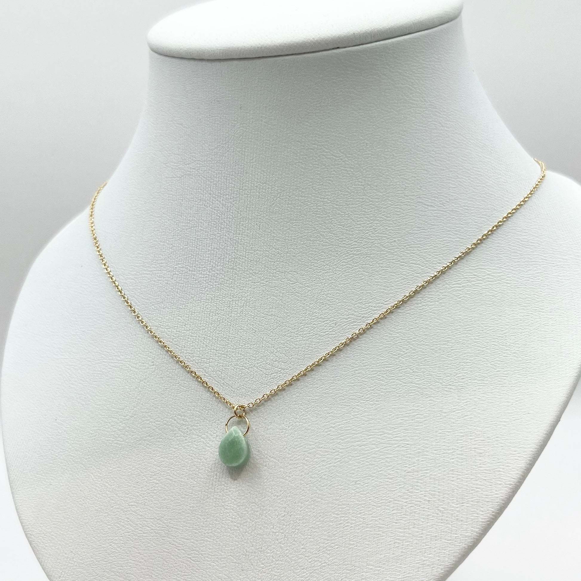 Collier Zunesha - Plaqué Or 750 & Aventurine Neuf