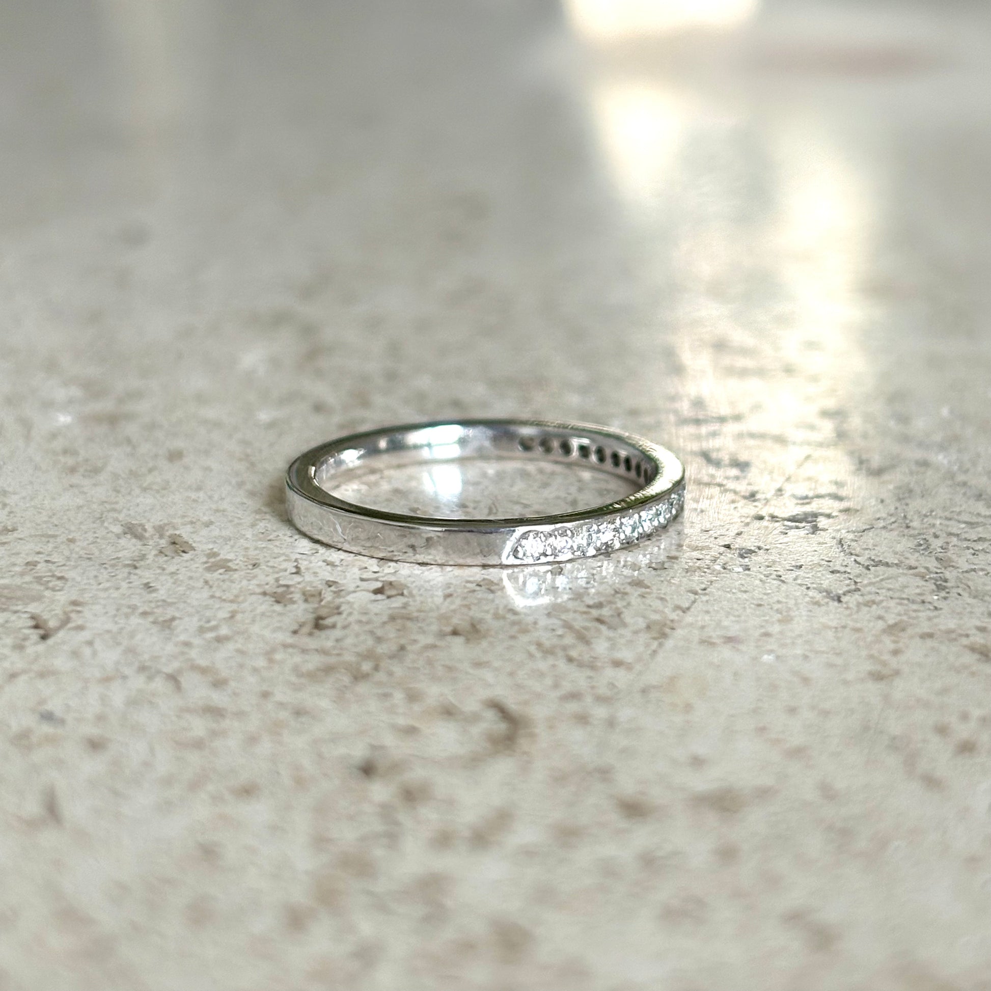 Bague Alliance - Or Blanc 750 & Diamants