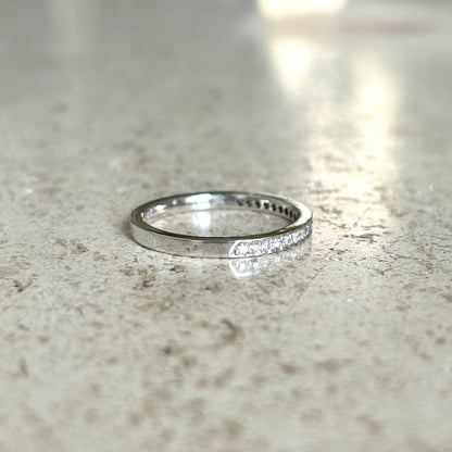 Bague Alliance - Or Blanc 750 & Diamants