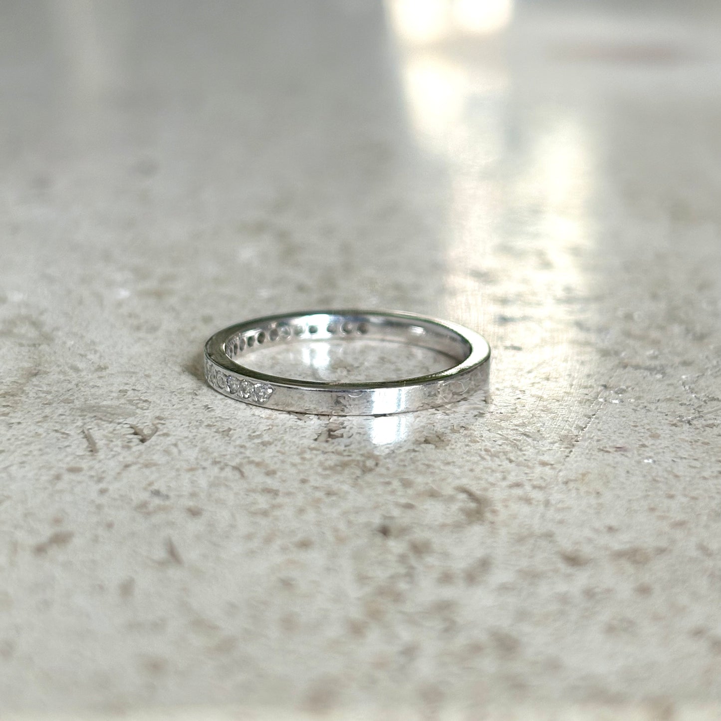 Bague Alliance - Or Blanc 750 & Diamants