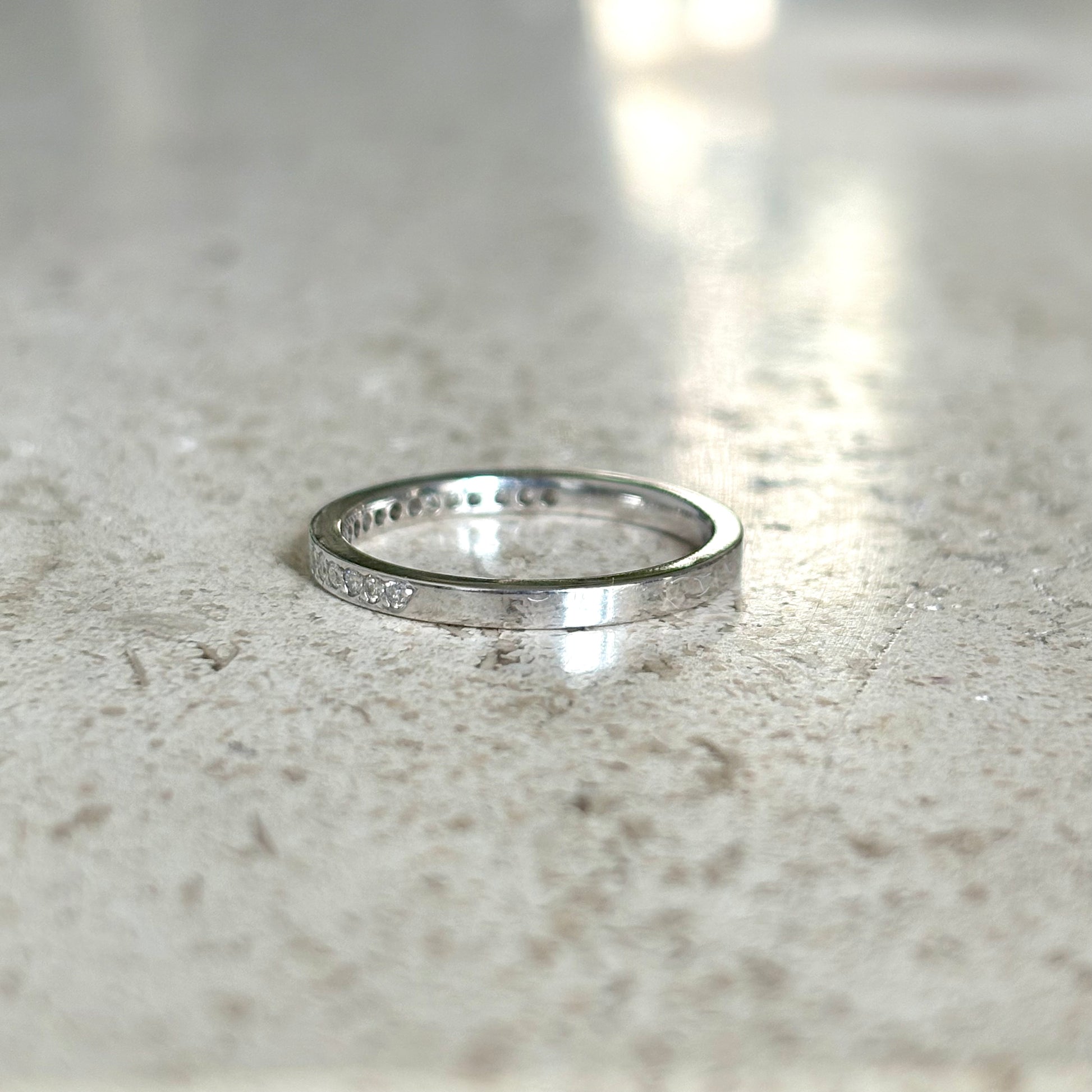 Bague Alliance - Or Blanc 750 & Diamants