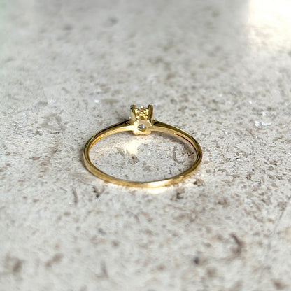 Bague Solitaire - Or Jaune 750 & Diamants