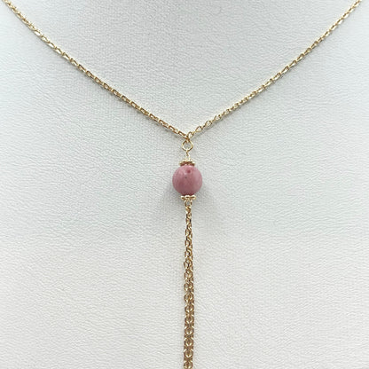 Collier Zunesha - Plaqué Or 750 & Rhodonite Neuf