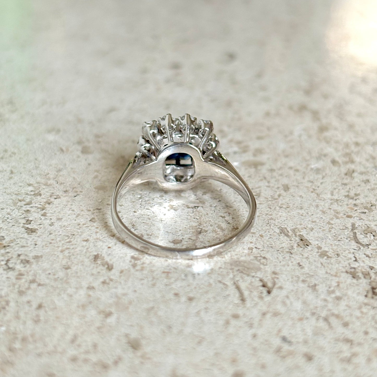 Bague Marguerite - Or Blanc 750 Saphir & Diamants